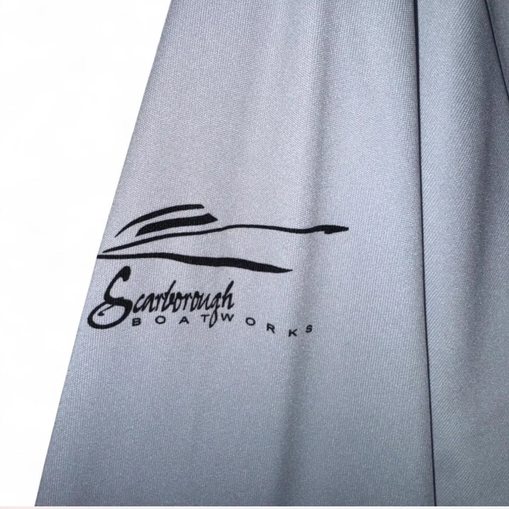 Honky Tonk Manteo NC Scarborough Boatworks Long Sleeve Fishing Shirt Gray Size M - Picture 6 of 6
